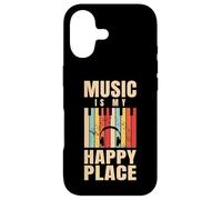 Music Is My Happy Place EDM DJ Music Lover Gift Case for iPhone 17