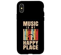 Music Is My Happy Place EDM DJ Music Lover Gift Case for iPhone X/XS