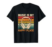 Music Is My Happy Place, Musician, EDM, Music Lovers, DJ T-Shirt