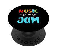 Music Is My Jam Funny Music Teacher Back To School PopSockets Adhesive PopGrip