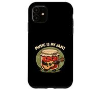 Music Is My Jam Funny Ukulele Guitar Pun Case for iPhone 11