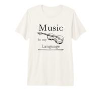 Music is My Language Fiddle Music Apparel Premium T-Shirt