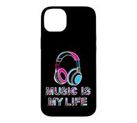 Music Is My Life Retro Headphones Neon Music Lover Case for iPhone 14 Plus