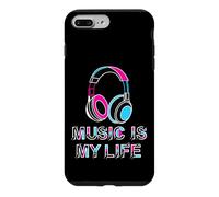 Music Is My Life Retro Headphones Neon Music Lover Case for iPhone 7 Plus/8 Plus