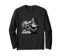 Music is my second language flute Long Sleeve T-Shirt