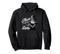 Music is my second language flute Pullover Hoodie
