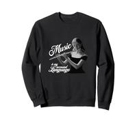 Music is my second language flute Sweatshirt