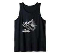Music is my second language flute Tank Top