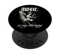 Music Is My Therapy Cupid With A Harp PopSockets Adhesive PopGrip
