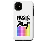 Music Is My Therapy Equalizer DJ Rainbow Sound Engineer Case for iPhone 11