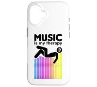 Music Is My Therapy Equalizer DJ Rainbow Sound Engineer Case for iPhone 16