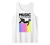 Music is My Therapy Equalizer DJ Rainbow Sound Engineer Tank Top