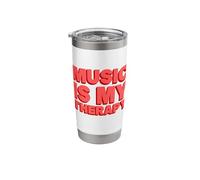 Music is My Therapy Stainless Steel Insulated Tumbler