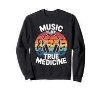 music is my true medicine edm disco musician headphones Sweatshirt