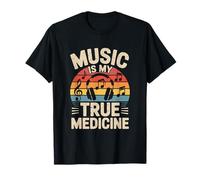 music is my true medicine edm disco musician headphones T-Shirt