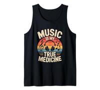 music is my true medicine edm disco musician headphones Tank Top