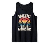 music is my true medicine edm disco musician headphones Tank Top