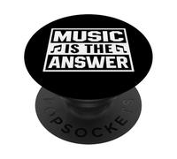 Music Is the Answer Inspirational Music Design PopSockets Adhesive PopGrip