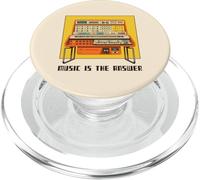 Music Is The Answer (Retro Keyboard Graphic) PopSockets PopGrip for MagSafe