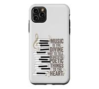 Music Is The Divine Way Piano Quote Case for iPhone 11 Pro Max