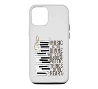 Music Is The Divine Way Piano Quote Case for iPhone 12/12 Pro