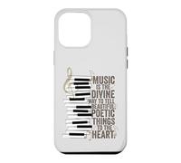 Music Is The Divine Way Piano Quote Case for iPhone 12 Pro Max