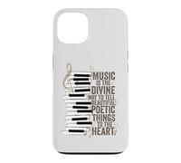 Music Is The Divine Way Piano Quote Case for iPhone 13