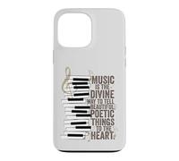 Music Is The Divine Way Piano Quote Case for iPhone 13 Pro Max