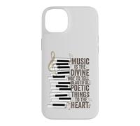 Music Is The Divine Way Piano Quote Case for iPhone 14 Plus
