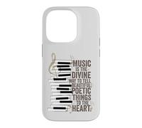 Music Is The Divine Way Piano Quote Case for iPhone 14 Pro