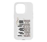 Music Is The Divine Way Piano Quote Case for iPhone 15 Pro