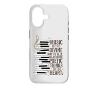 Music Is The Divine Way Piano Quote Case for iPhone 17