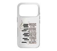 Music Is The Divine Way Piano Quote Case for iPhone 17 Pro