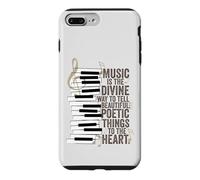Music Is The Divine Way Piano Quote Case for iPhone 7 Plus/8 Plus