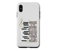 Music Is The Divine Way Piano Quote Case for iPhone XS Max