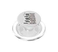 Music Is The Divine Way Piano Quote PopSockets PopGrip for MagSafe