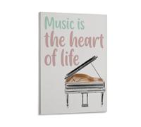 Music Is The Heart of Life Quotes Poster Music Quote Educational Chart Poster 12x18inch(30x45cm)