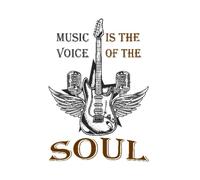 Music is the voice of the soul,notebook: High quality binding Premium design Perfect size 6" x 9" Matte finish paperback cover 120 beautifully lined pages