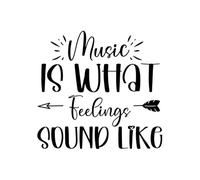Music Is What Feelings Sound Like 01 Poster A4 - Inspirational Motivational Wall Art daily Life Quote encouraging famous short phrases inspiring words spiritual hope messages success sayings strength