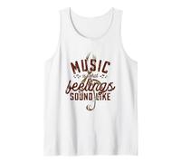 Music is what feelings sound like - clef Tank Top