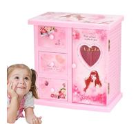 Music Jewelry Box - Girl's Musical Storage Box | Spin Doll Ballerina Box for Girls With Musical Feature