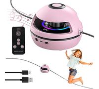 Music Jump Rope Machine, Smart Automatic Electric Rope Skipping Machine with Bluetooth Speaker&LED Display Counter, 1-10 Speed Level Adjustment, for Gym Party Home, Pink