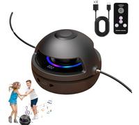 Music Jump Rope Machine,Smart Jump Rope Machine with Remote Control & 10 Speed Levels,Remote Control,Wireless Skipping Rope with Counter for Adults,Kids Gym Equipment for Youth (Black)