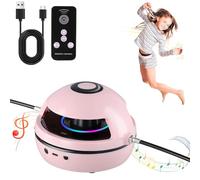 Music Jump Rope Machine, Wireless Skipping Rope with Counter for Adults Kids, Smart Skipping Rope with Remote Control & 10 Speed Level/LED Screen/Colorful Light/Wireless Music Kids Gym Equipment, Pink