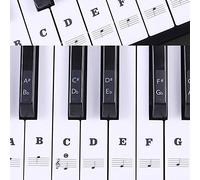 Music Keyboard Piano Educational Clear Laminated Stickers for 88/61/54/49 Key