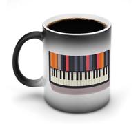 Music Keyboard Player Color Changing Coffee Mugs Heat Sensitive Ceramic Mug Tea Cup Unique Gifts