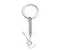 Music Keychain, Silver Guitar Gift, Gift for Musical Instrument Lovers, Cute Hollow Musical Instrument Accessories, Bag Decoration for Female Friends