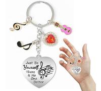 Music Keyring, Personalised Keyring, TS Keychain, Guitar Keyring, Music Fan Personalised Keychain, Music Lover Key Rings Women, Novelty Keyrings with Guitar and Musical Element, Gift for Music Lover