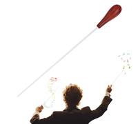 Music Ladder Baton with Wooden Handle Orchestral Conduction Stick Ergonomic Design Baton Improves Grip for Children Adults School Band Marching Drum Class Stage Performances Practice