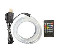 Music LED Light Strip - Multicolor Sound Sensitive USB Powered Flexible Reactive Glow Neon Tube Lighting, Easy Install Car Dashboard Ambient Lamp | for Vehicle Interior TV Frame Shelves Courtyard
